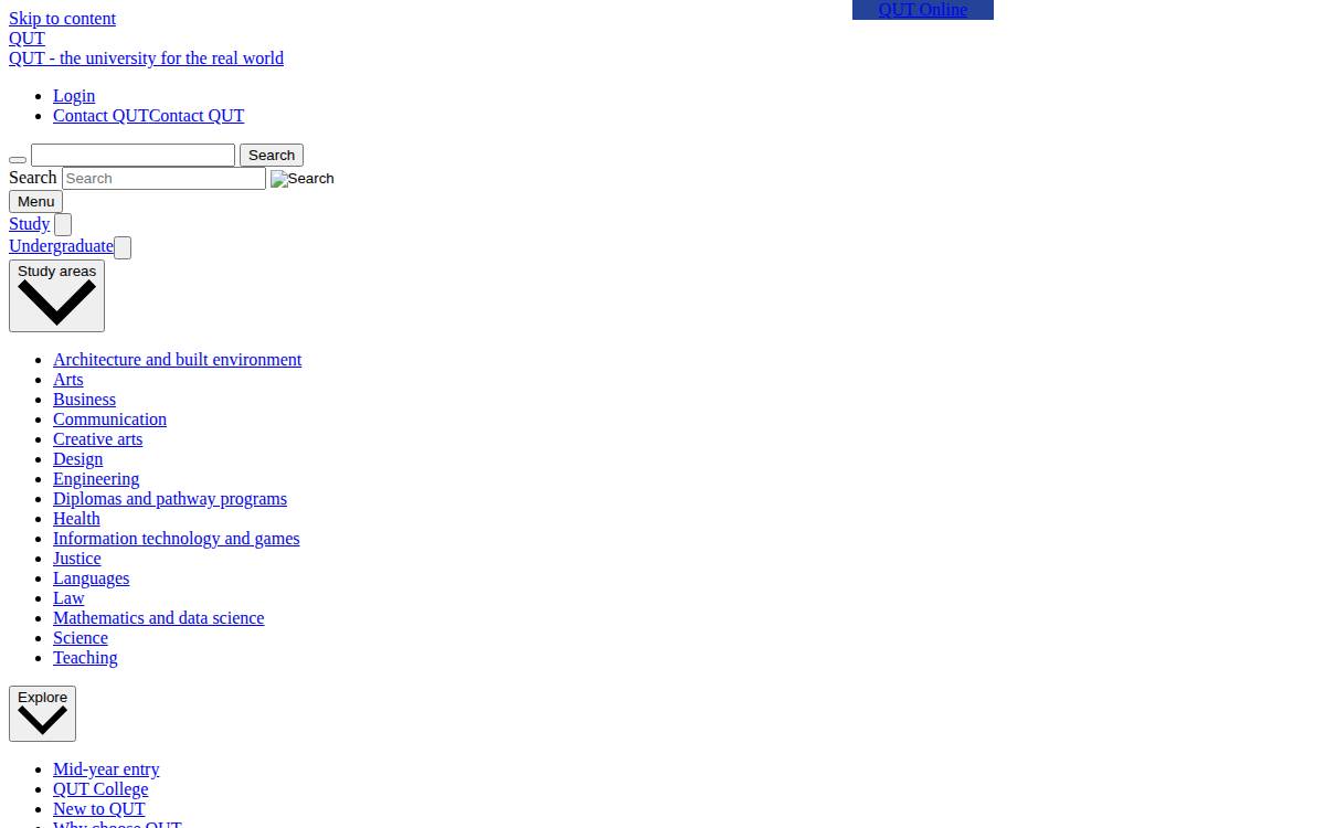 Queensland University of Technology website preview