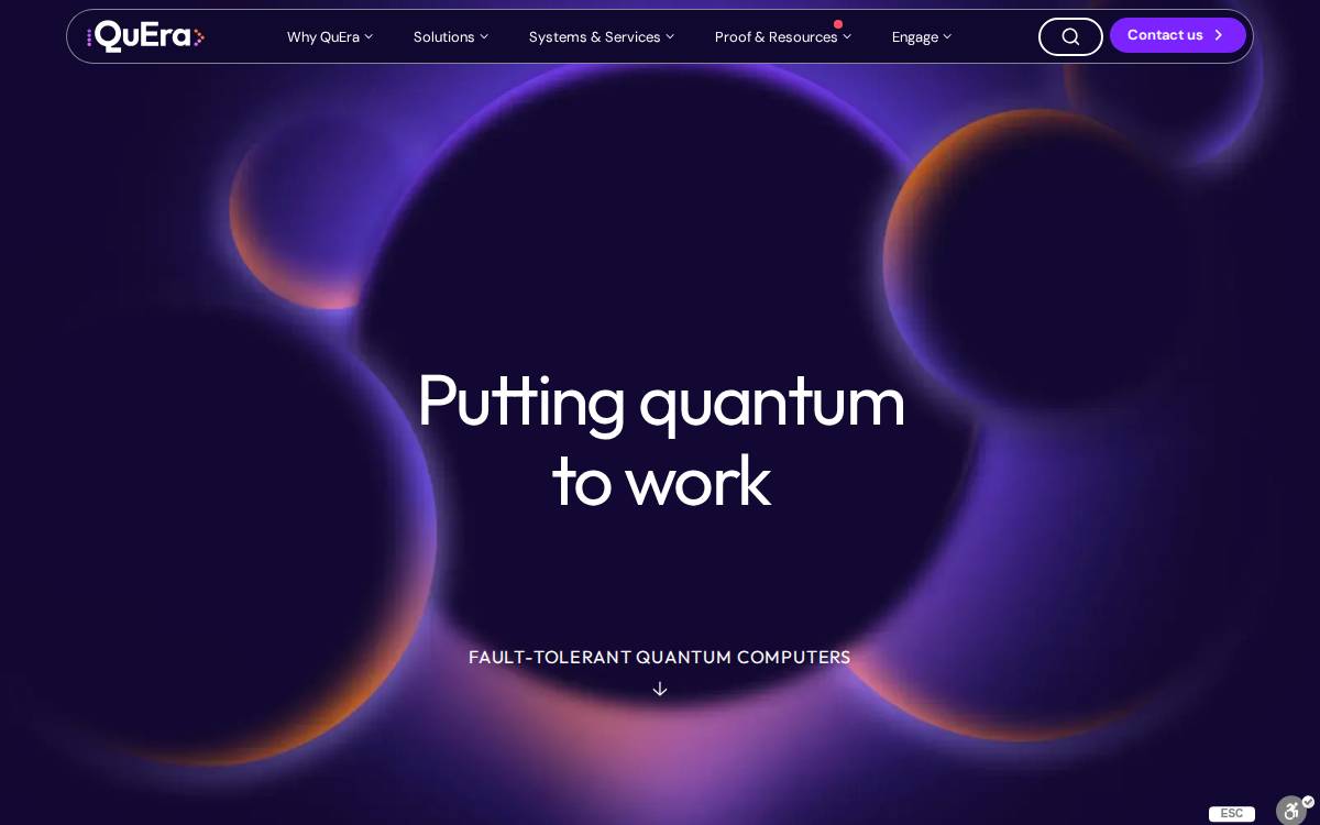 QuEra Computing website preview