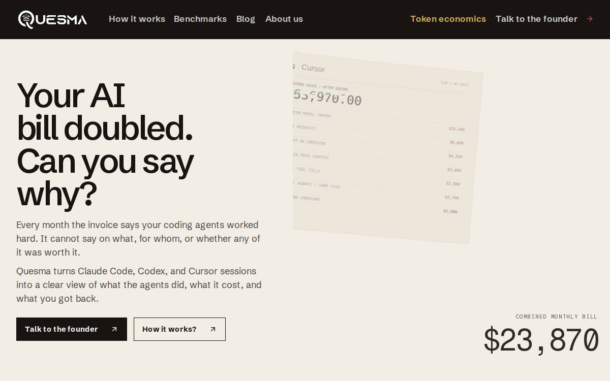 Quesma website preview
