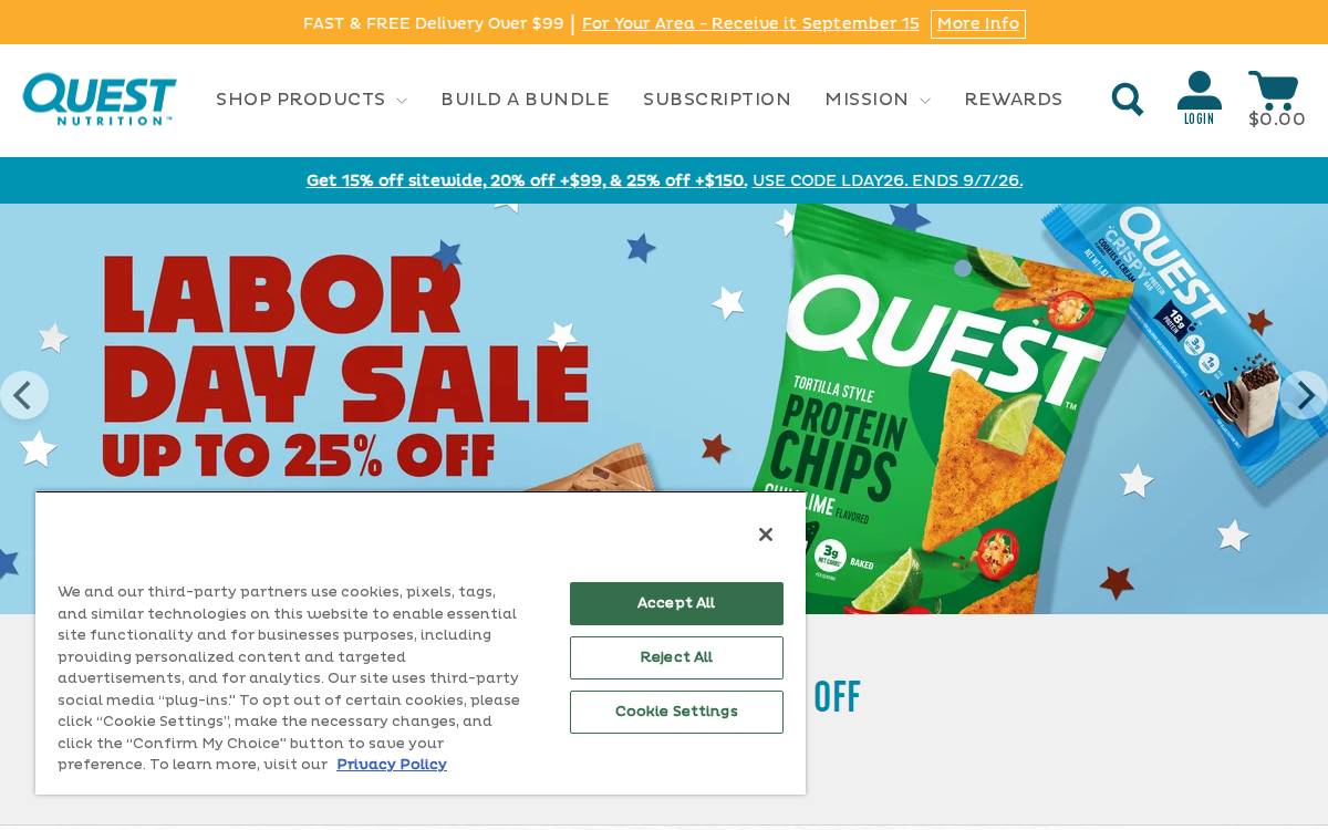 Questnutrition website preview