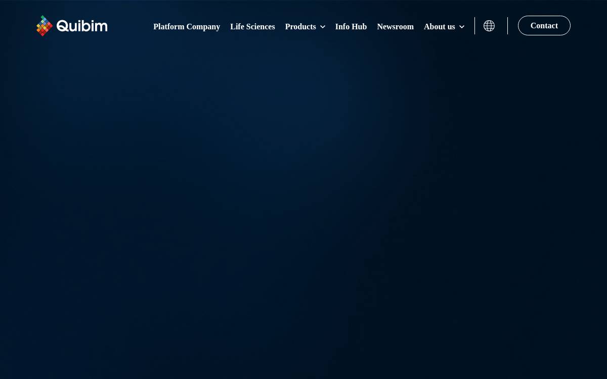 Quibim website preview
