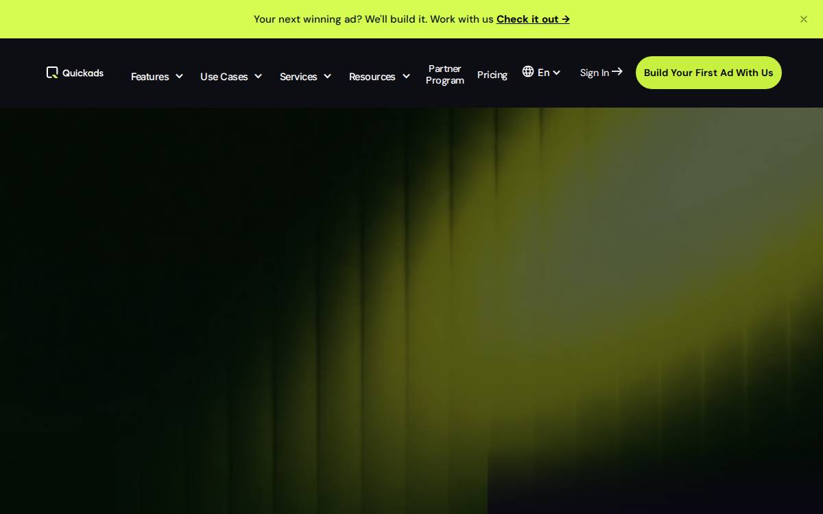 Quickads website preview