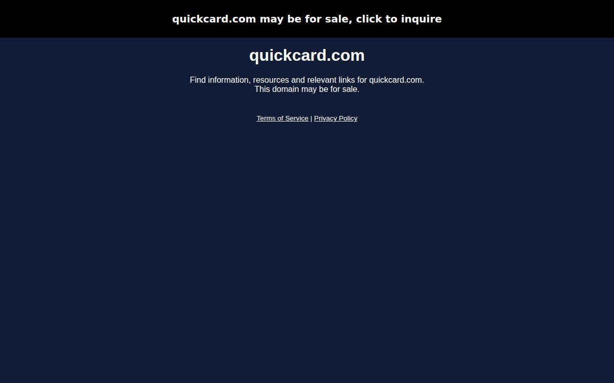 Quickcard website preview