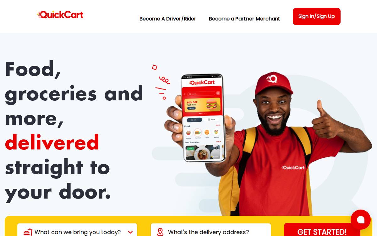 QuickCart website preview