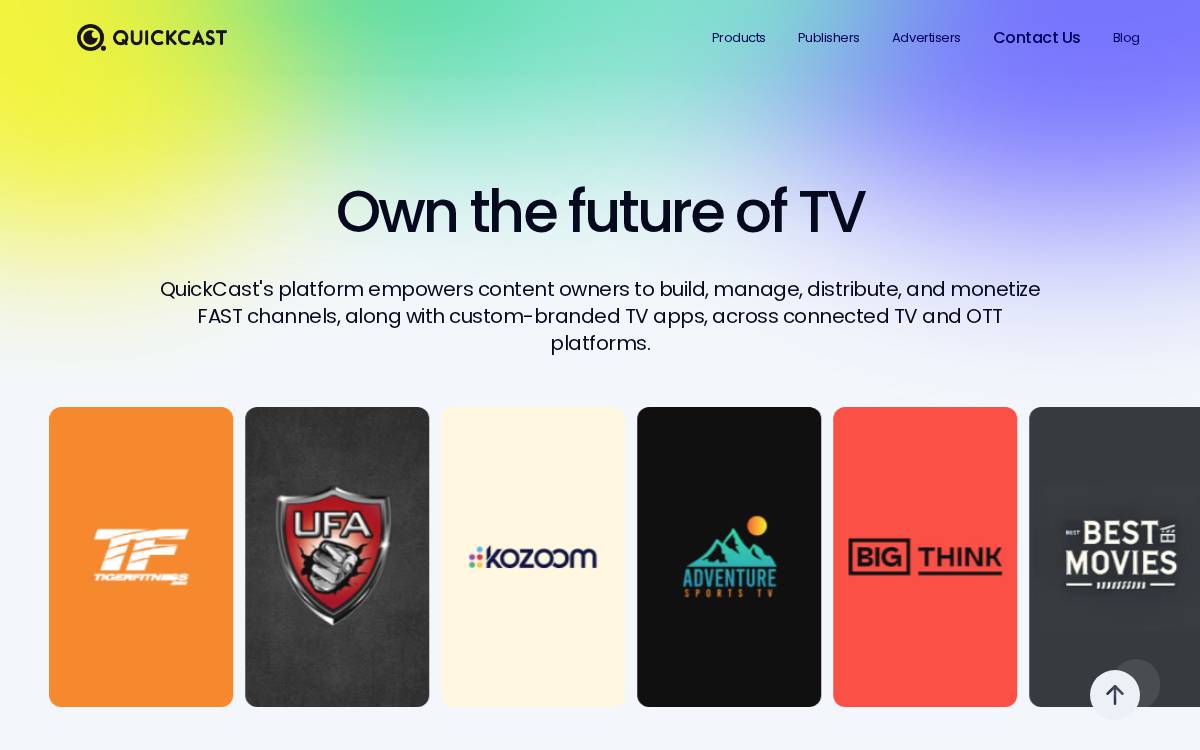QUICKCAST website preview