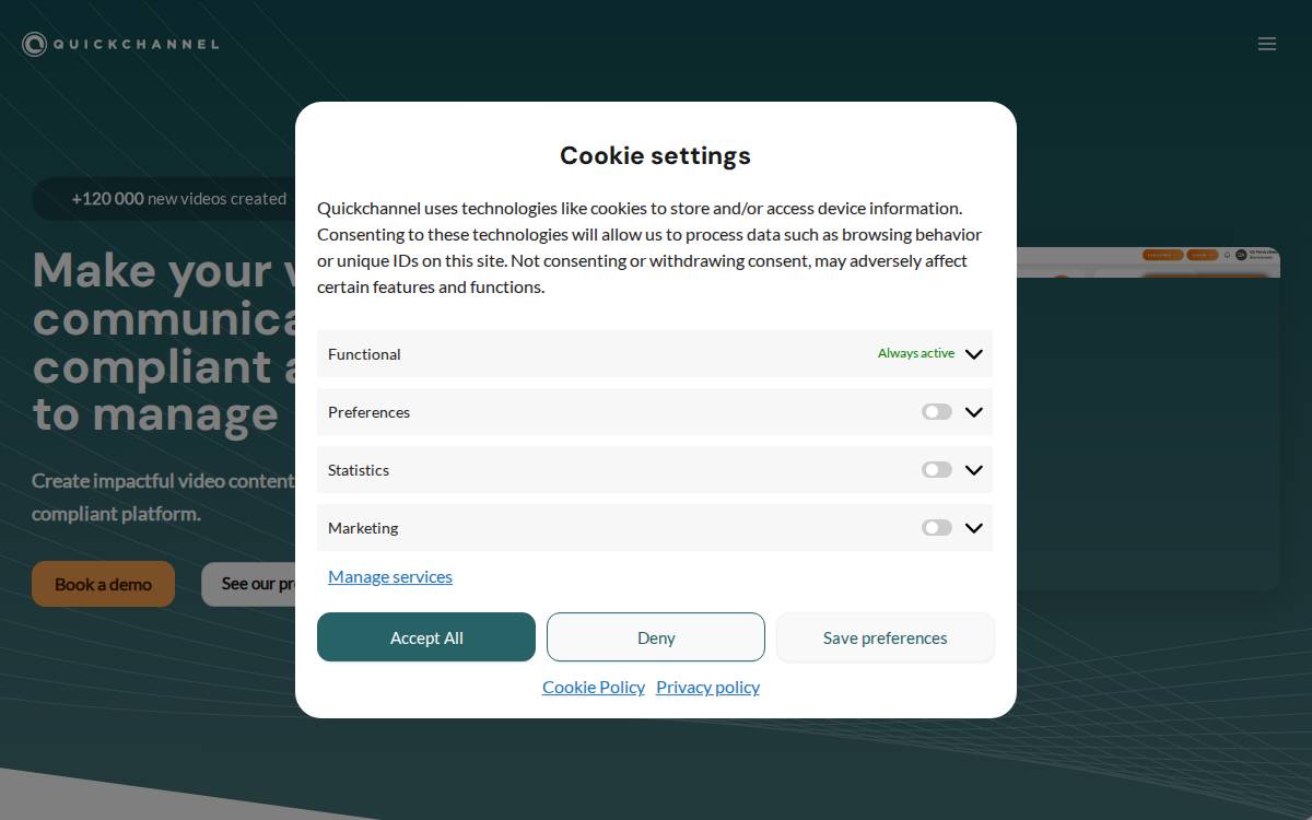 Quickchannel website preview