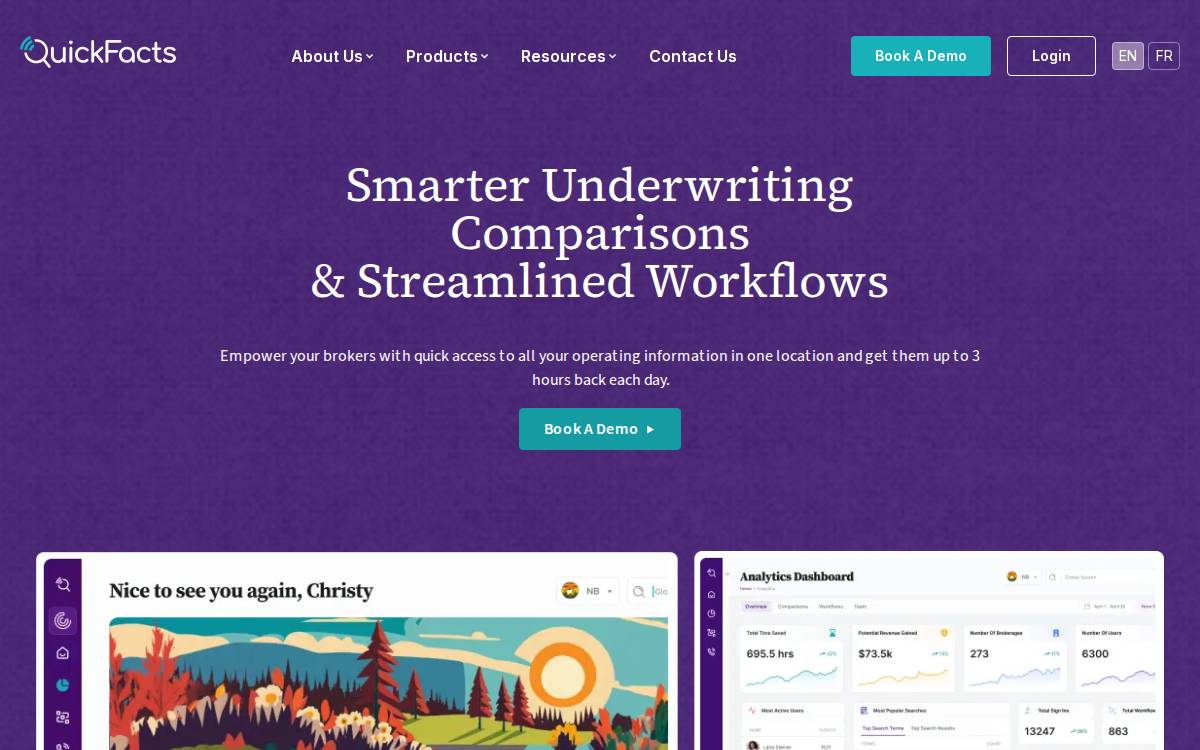 QuickFacts website preview