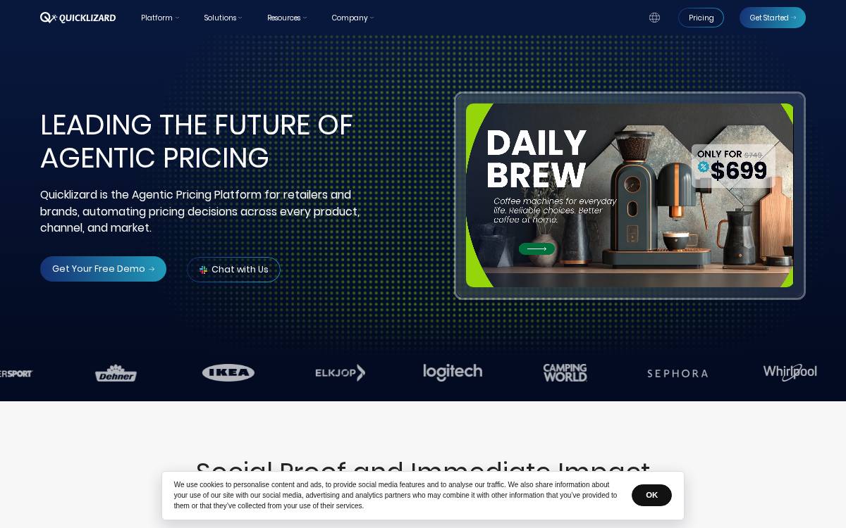 Quicklizard website preview