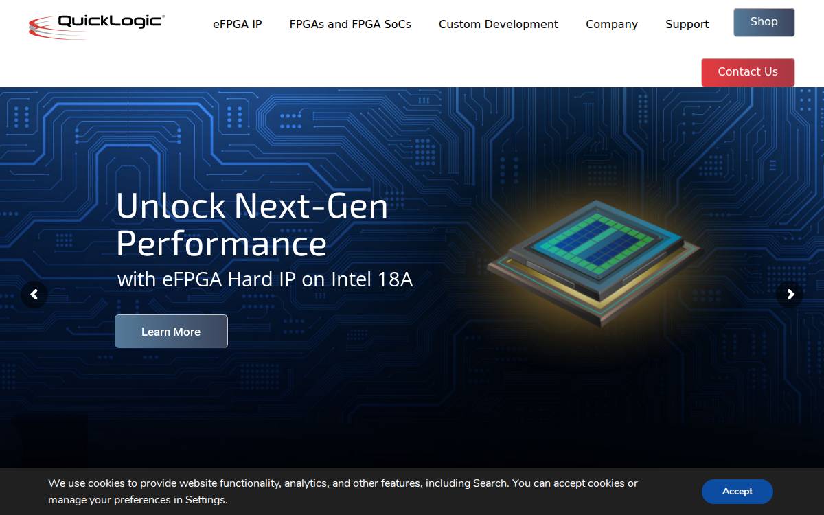 QuickLogic website preview