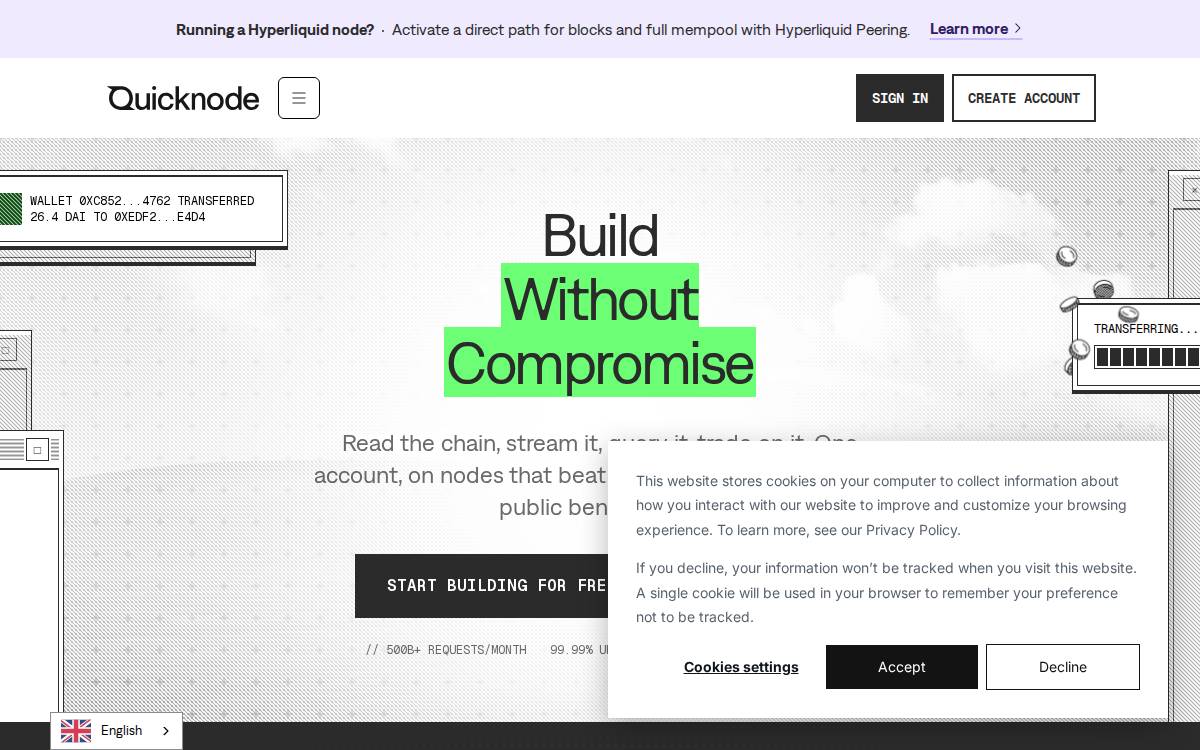 Quicknode website preview
