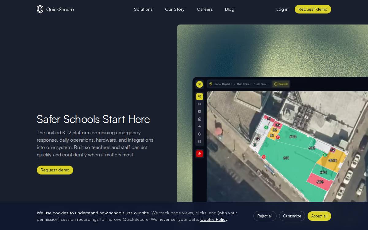 QuickSecure website preview