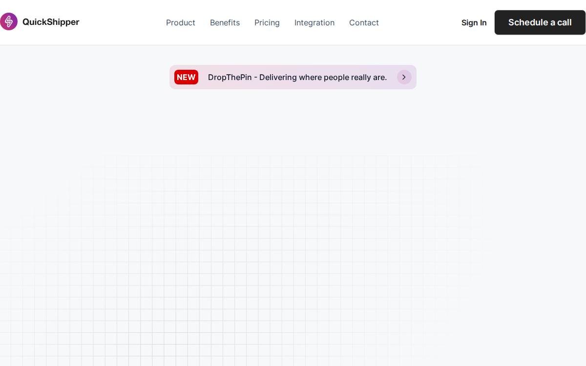 Quickshipper website preview