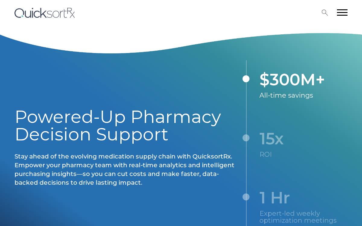 Quicksortrx website preview