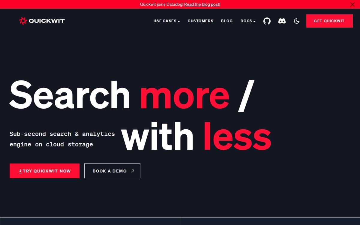Quickwit website preview