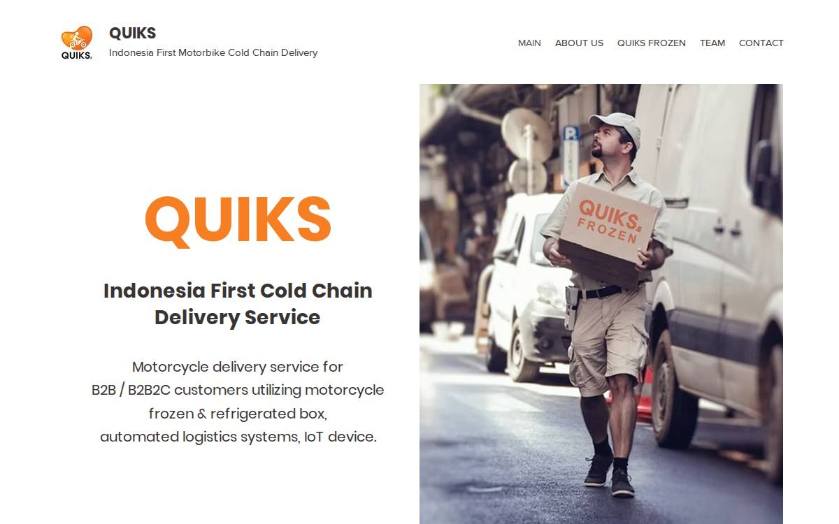Quiks Frozen website preview