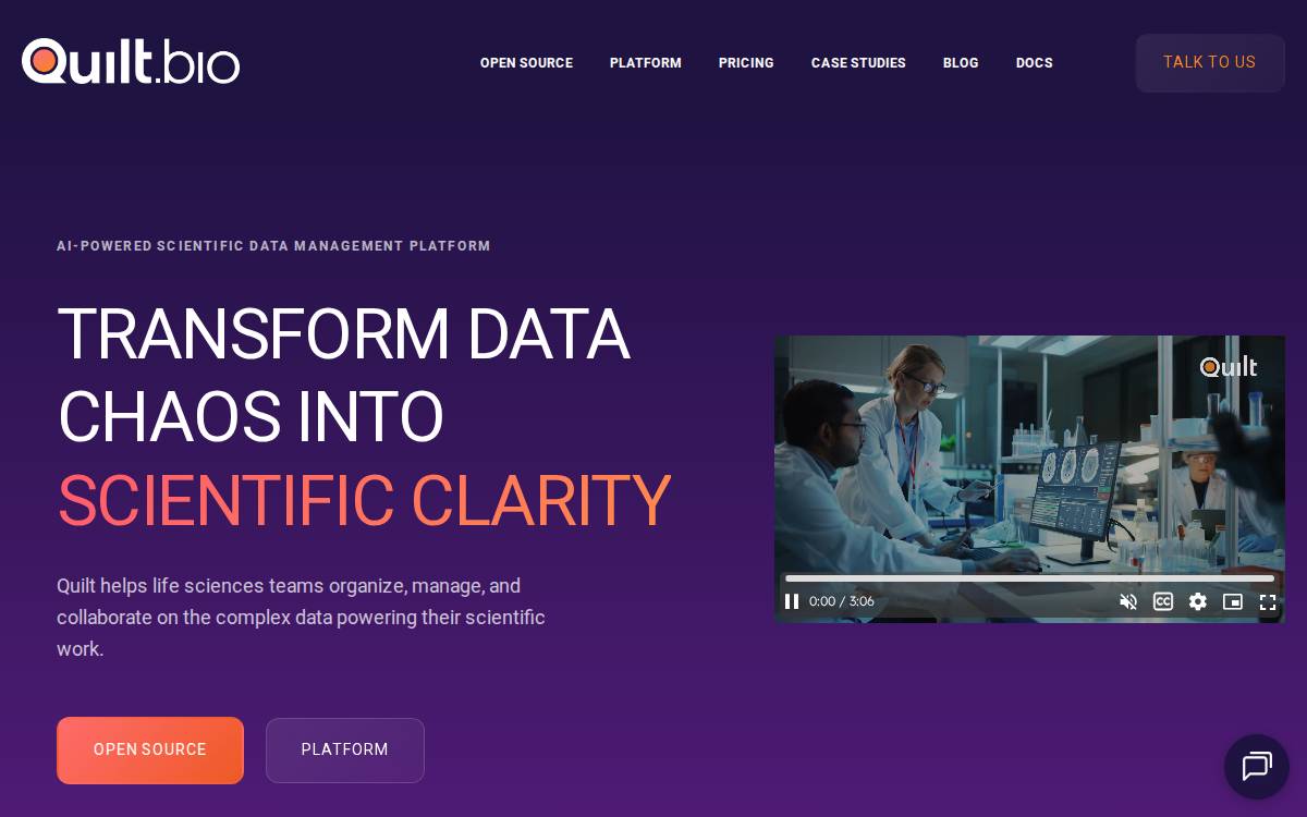 Quilt Data website preview