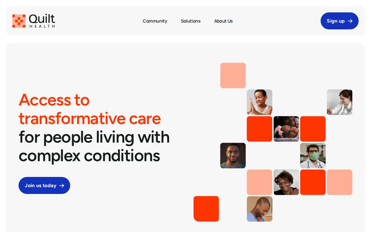 Quilt Health website preview