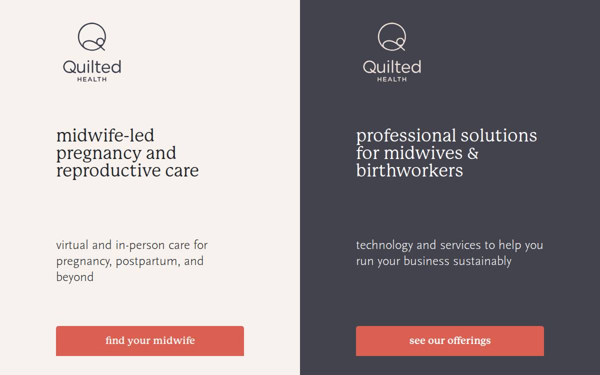 Quilted Health website preview