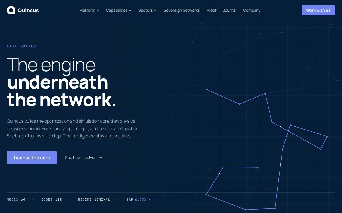 Quincus website preview