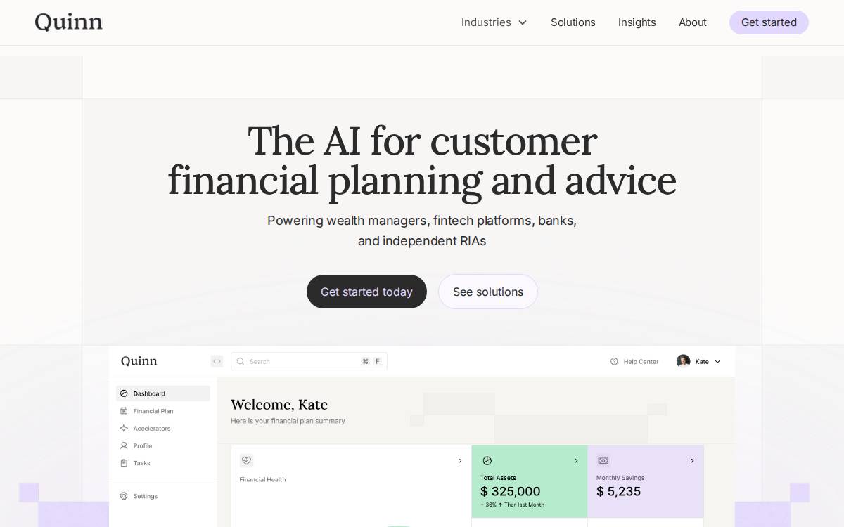 Quinnadvisor website preview