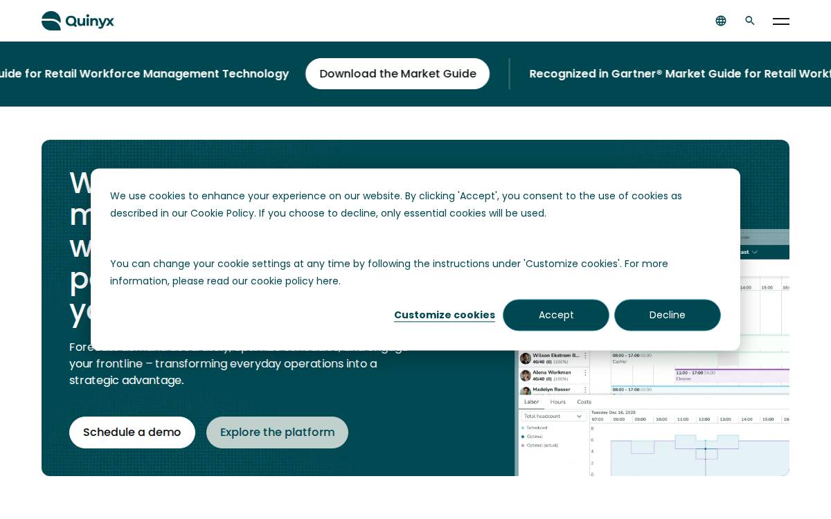 Quinyx website preview