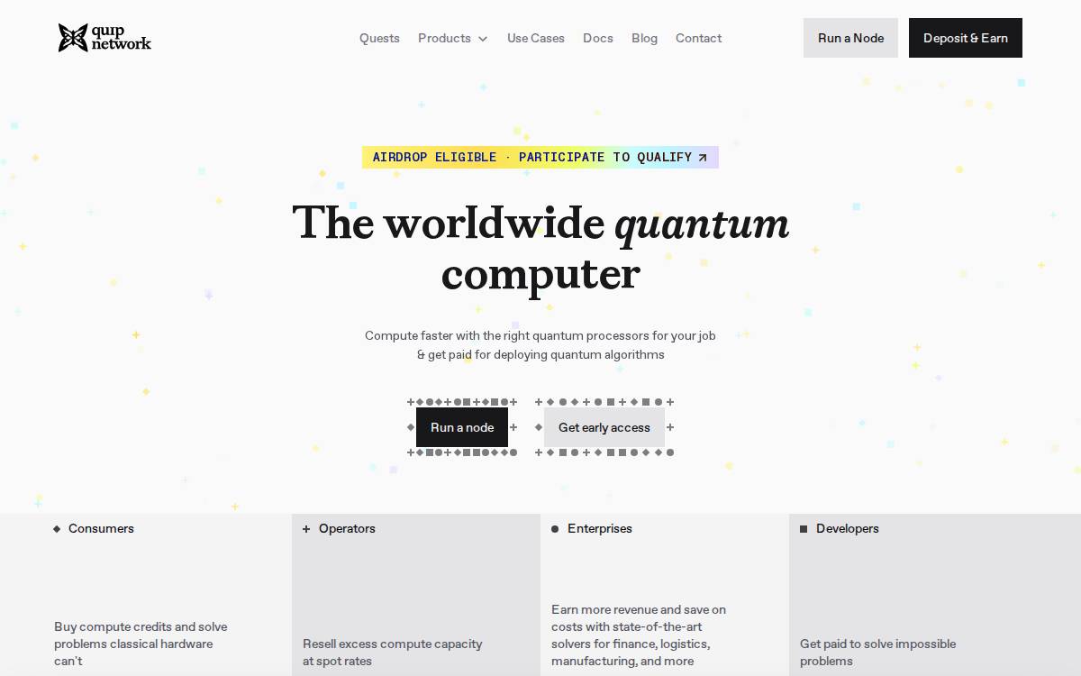 Quip Network website preview