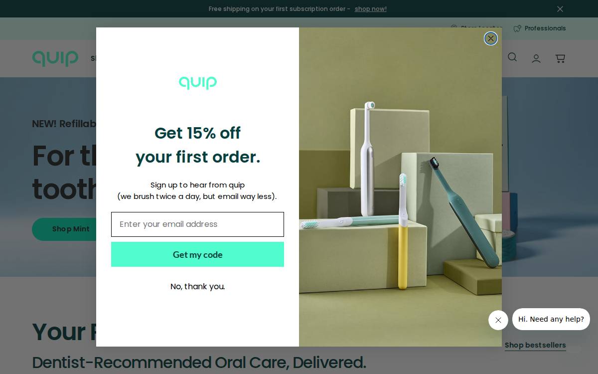 Quip website preview