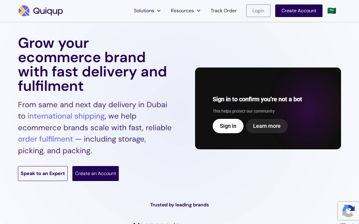 Quiqup website preview
