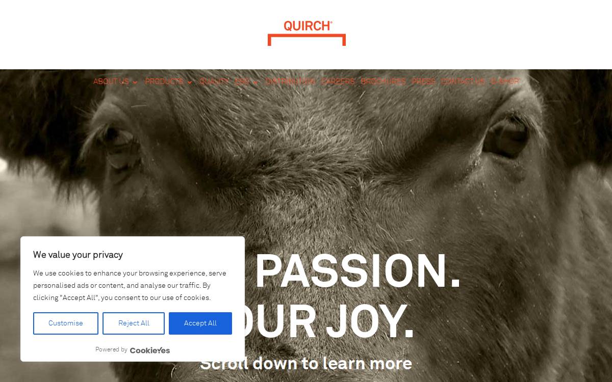 Quirch Foods website preview