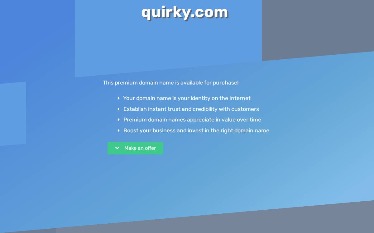 Quirky website preview