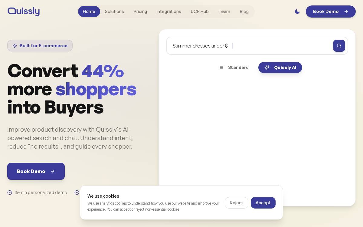 Quissly Inc. website preview