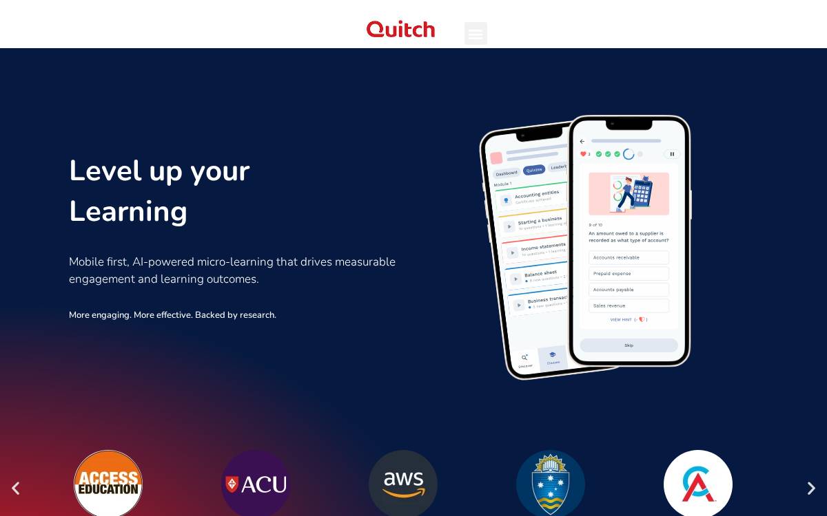 Quitch website preview