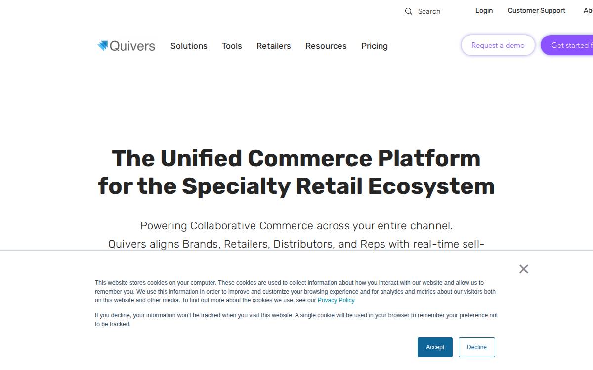 Quivers website preview