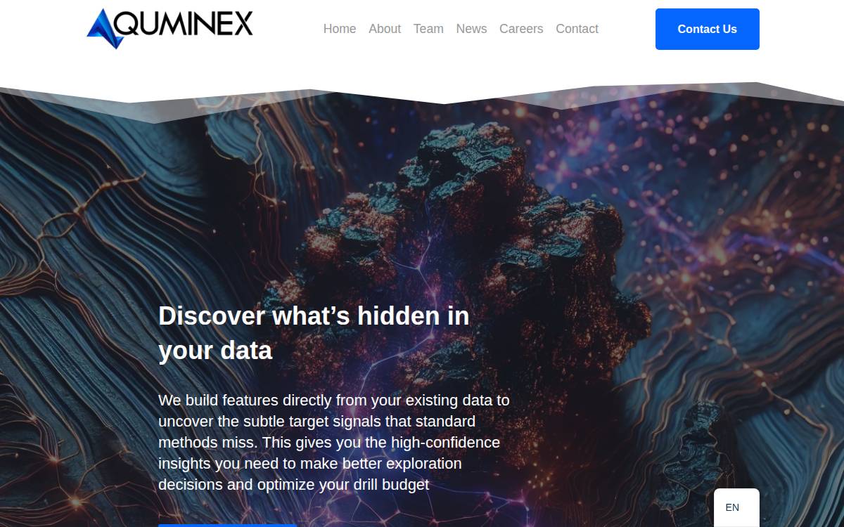 Quminex website preview