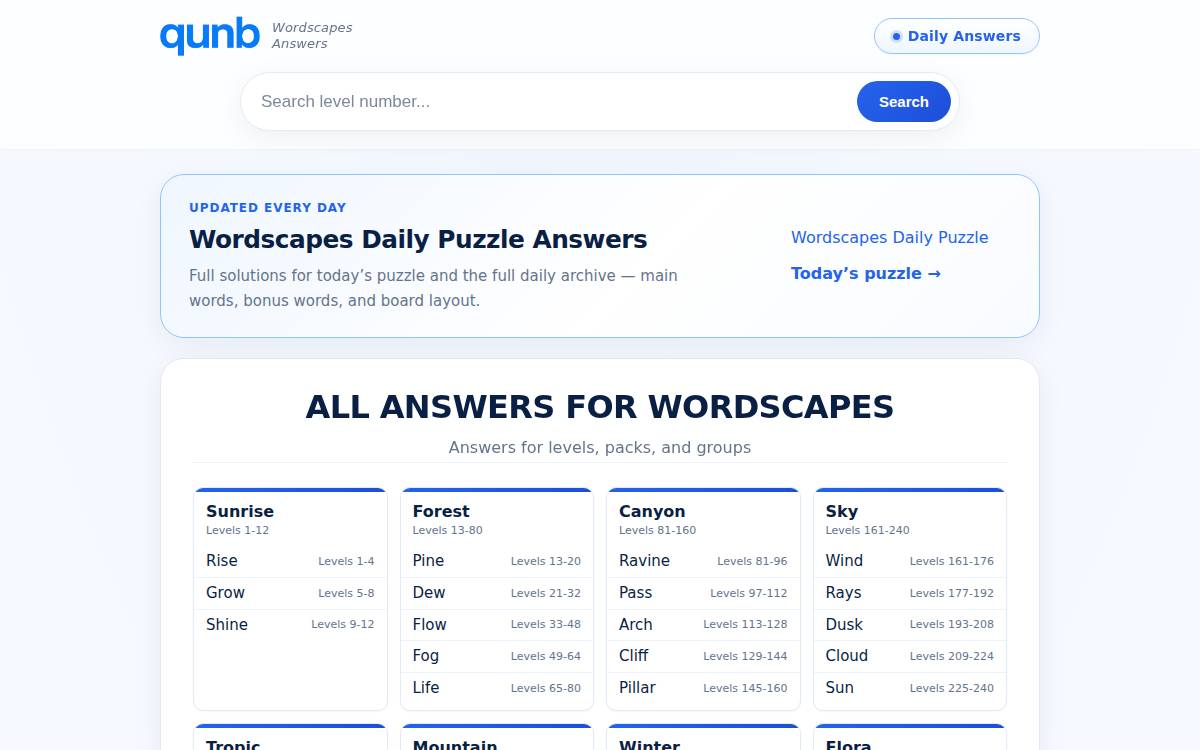 Qunb website preview