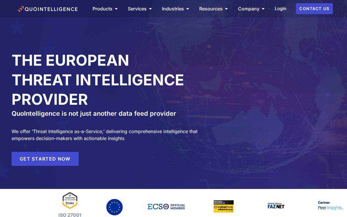 QuoIntelligence website preview