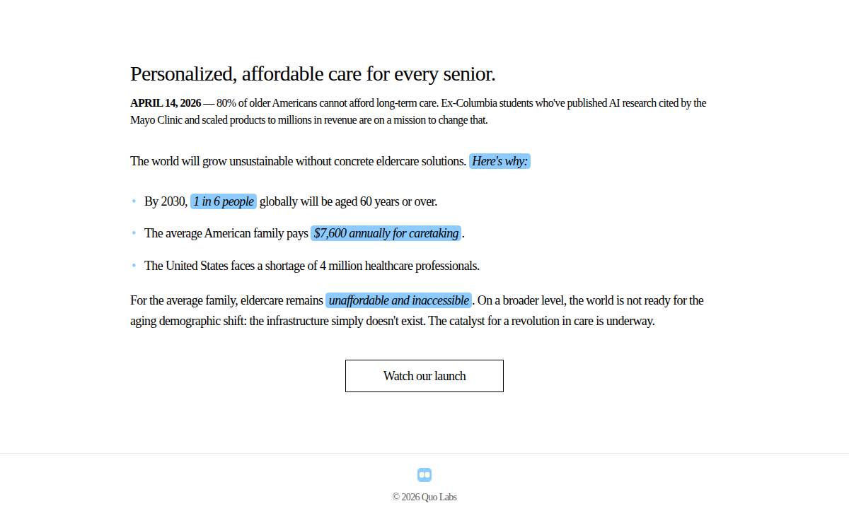 Quolabs website preview
