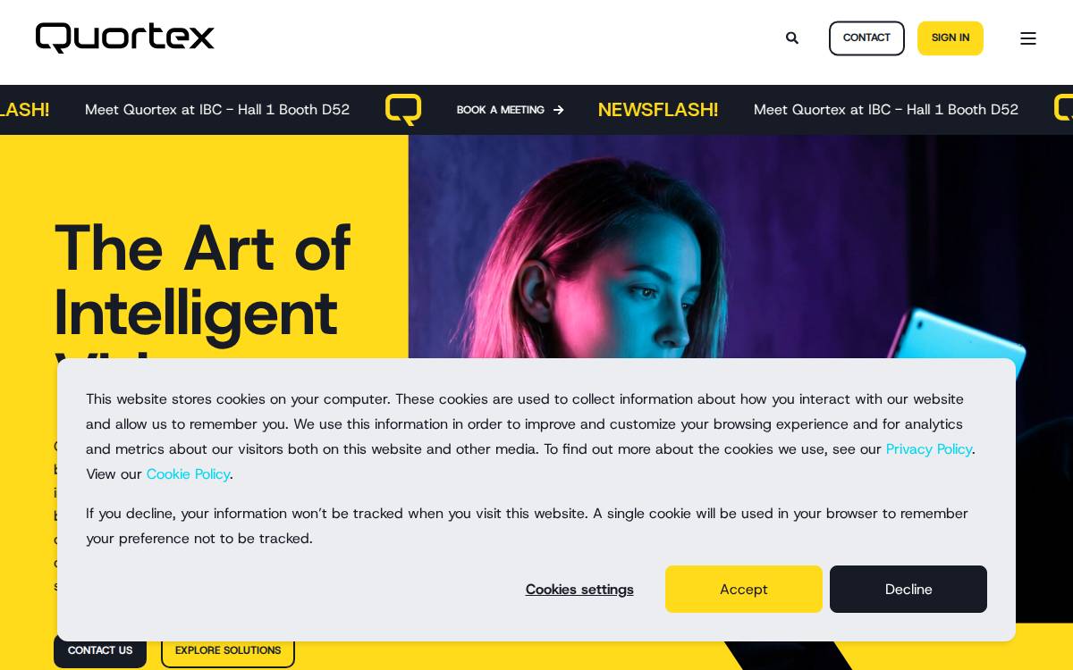Quortex website preview