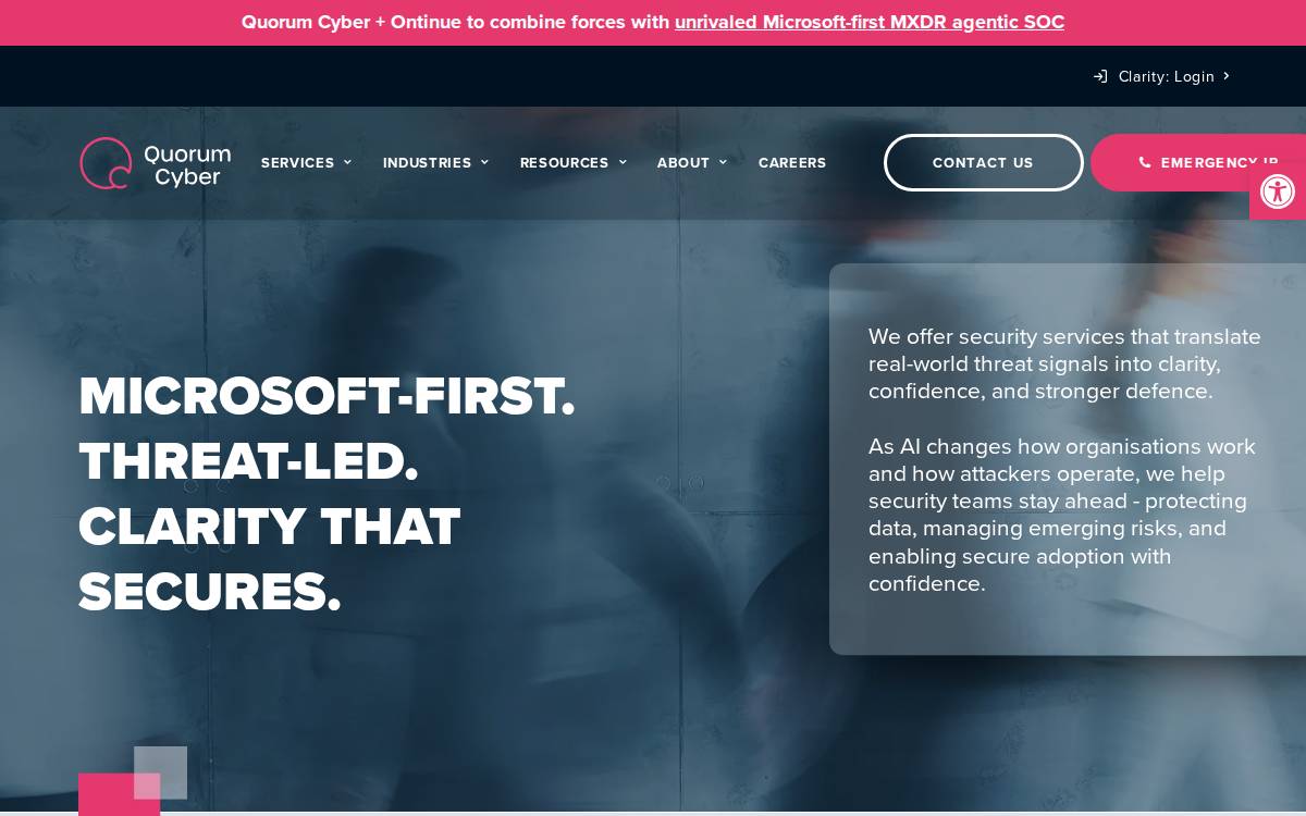 Quorum Cyber website preview