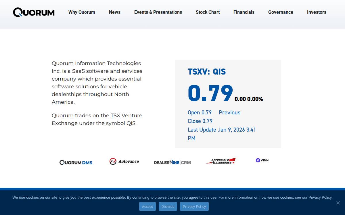 Quorum Information Technologies website preview