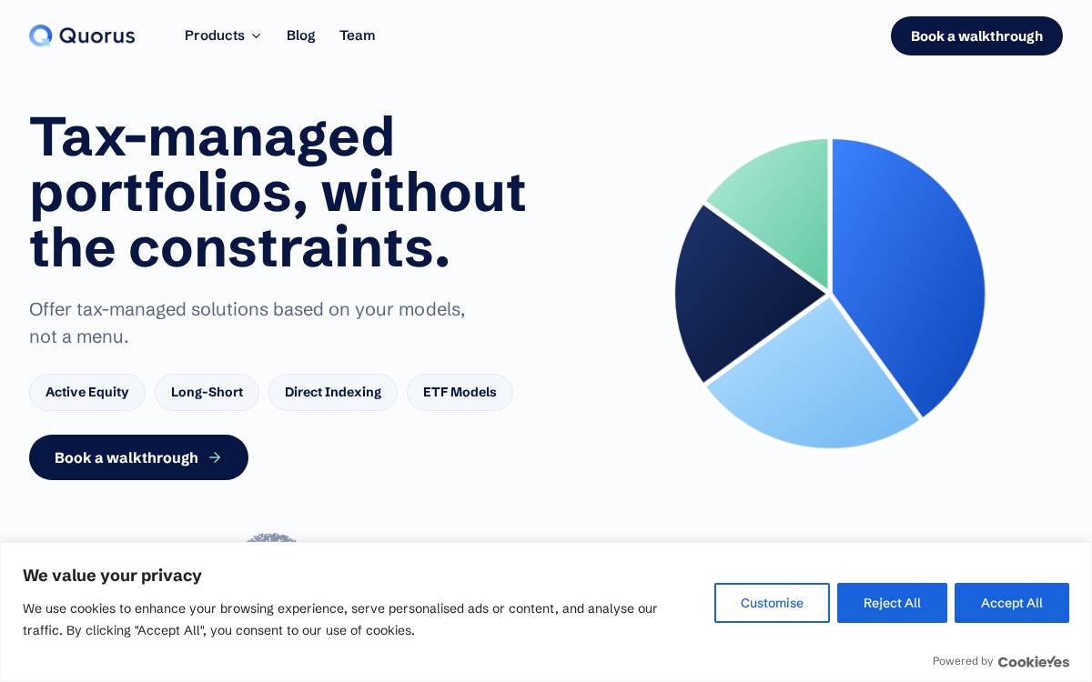 Quorus website preview