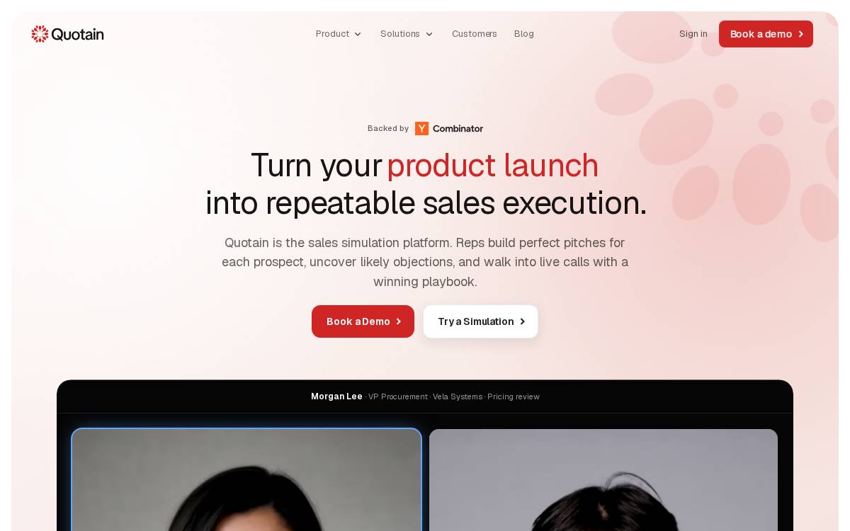 Quotain website preview