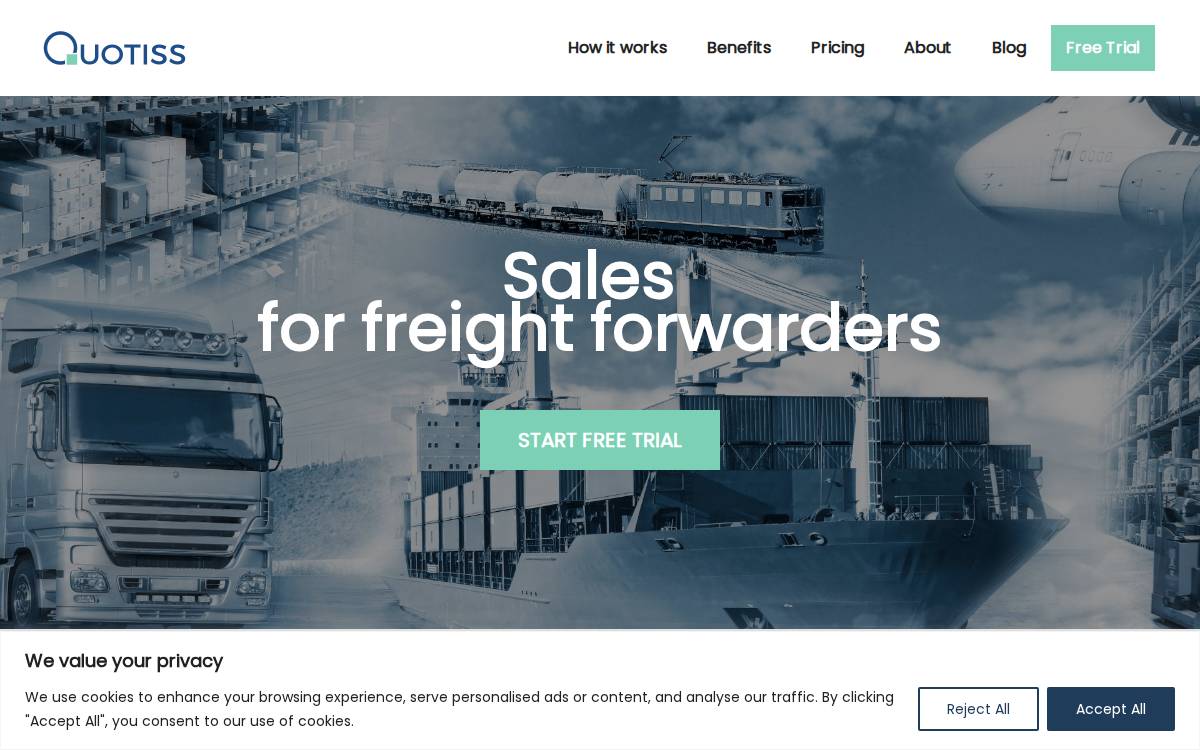 Quotiss website preview