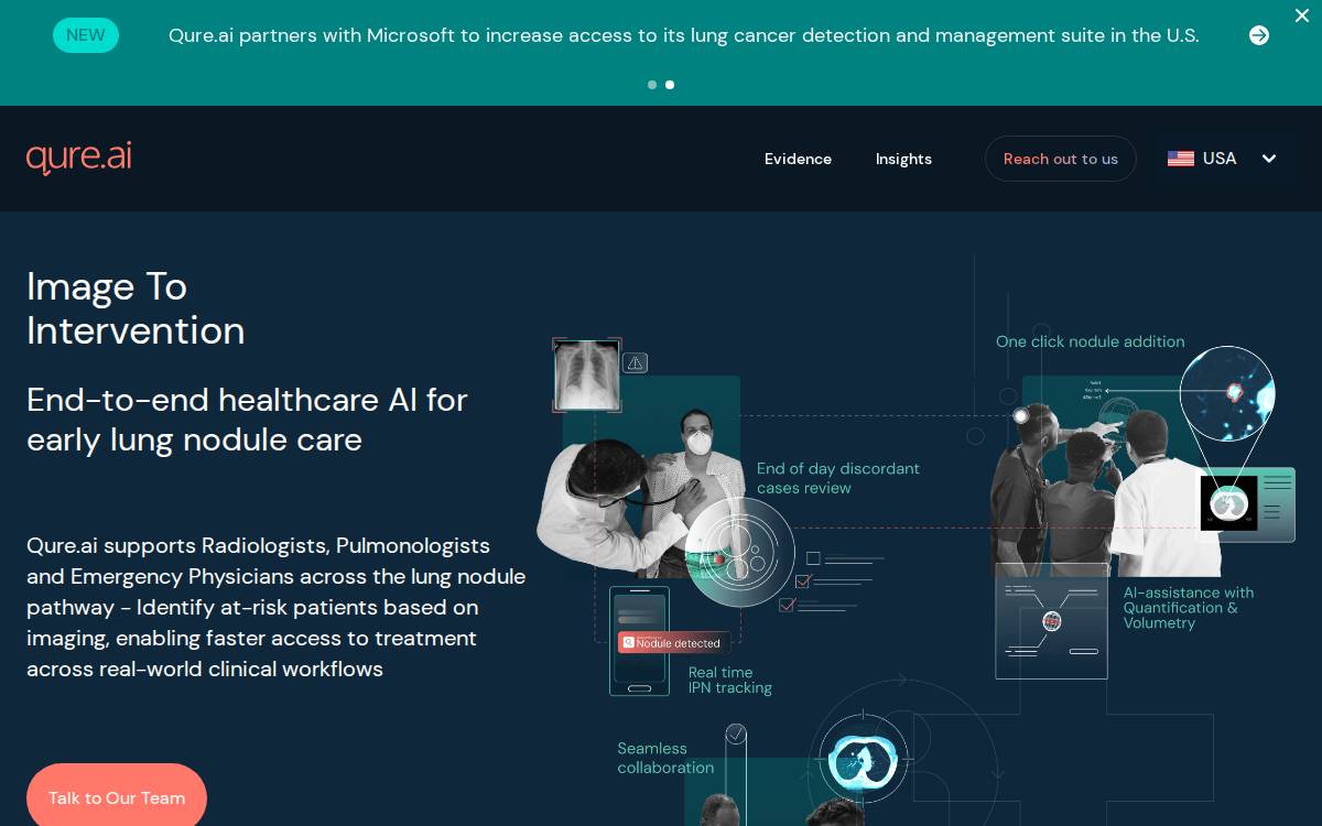 Qure website preview