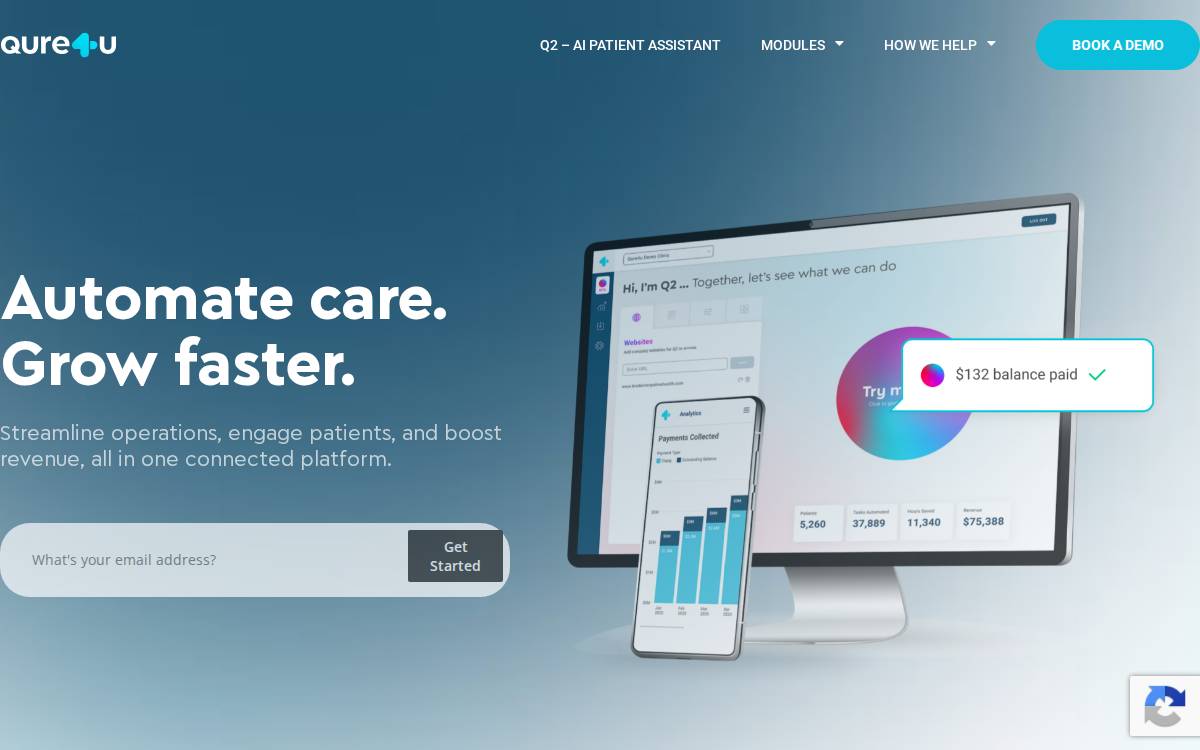Qure4u website preview