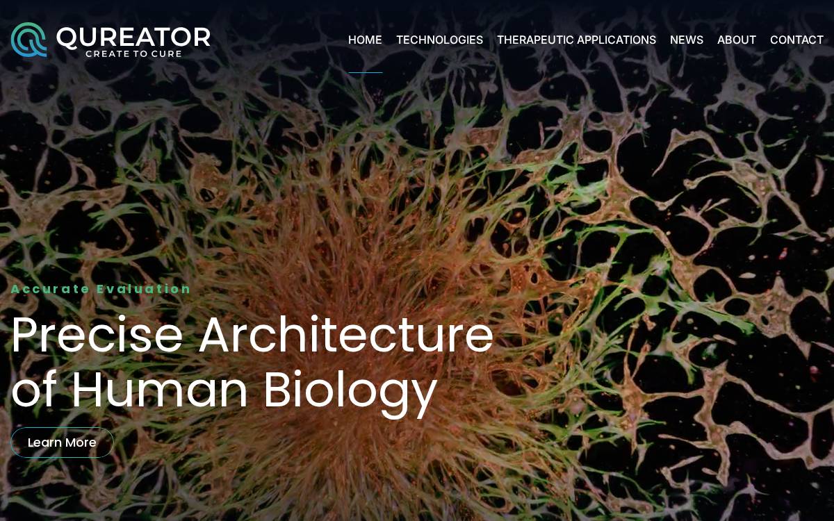 Qureator website preview