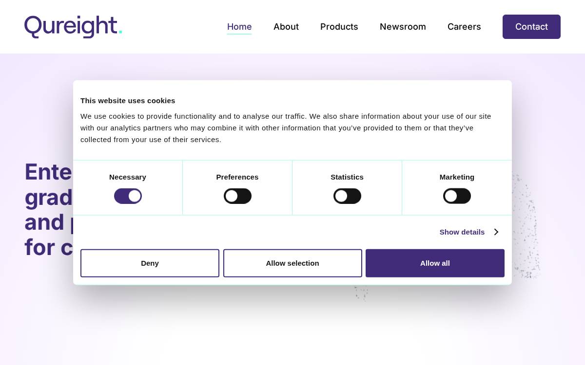 Qureight website preview