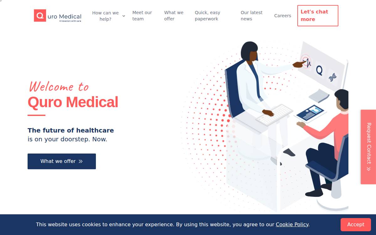 Quro Medical Exited website preview