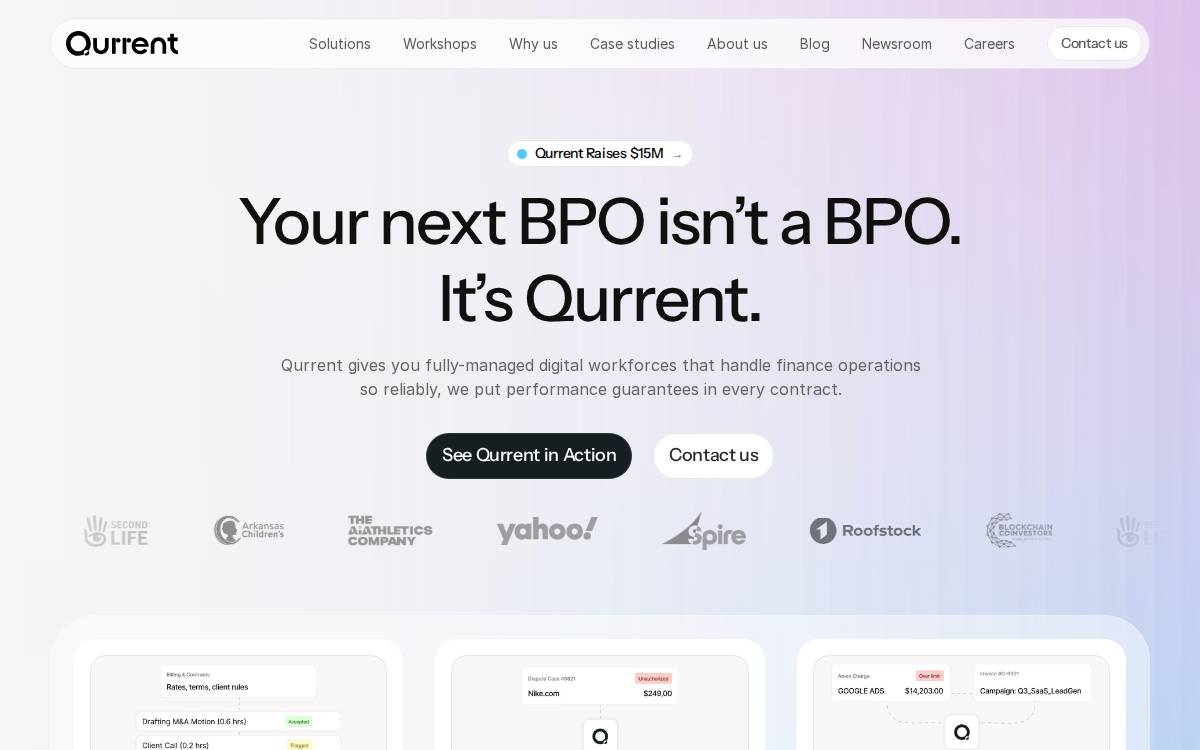 Qurrent website preview