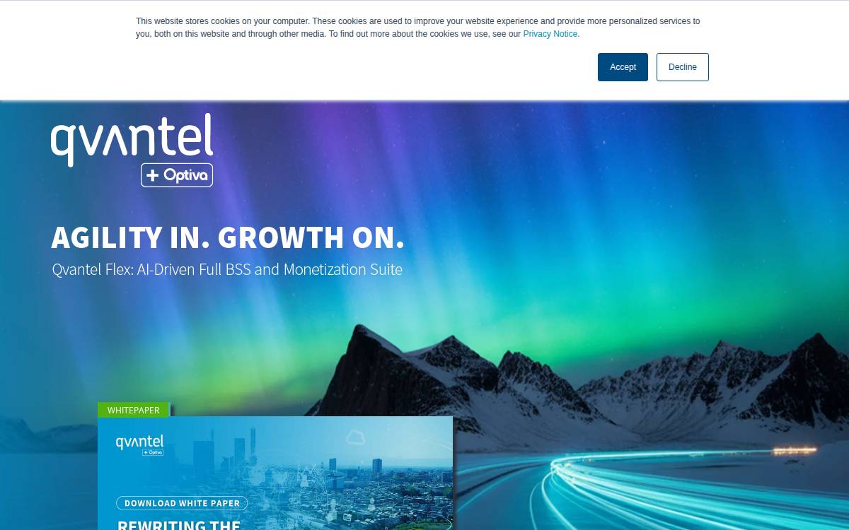 Qvantel website preview